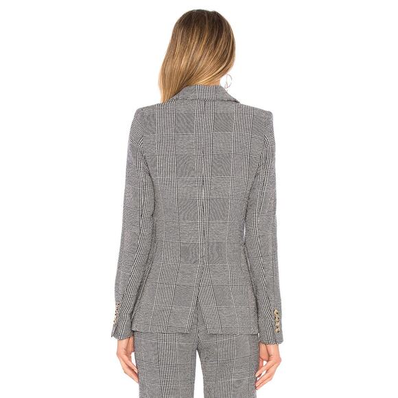 Smythe Portrait Neck Blazer in Prince of Wales Black White Plaid Size 6 Academia - Picture 3 of 16